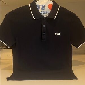 Boss Classic Navy Polo with White Accents